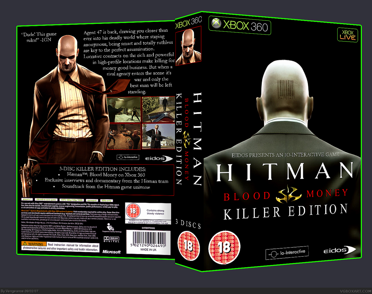 Hitman Blood Money: Killer Edition box cover