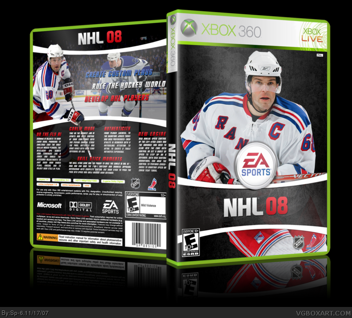 NHL 08 box art cover