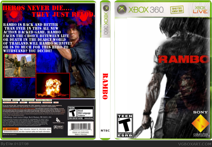 Rambo: The Game box art cover