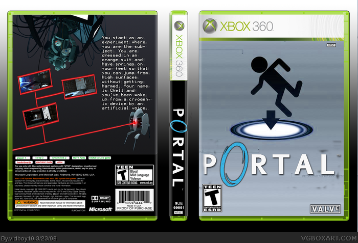 Flash consumptie Occlusie Portal Xbox 360 Box Art Cover by vidboy10
