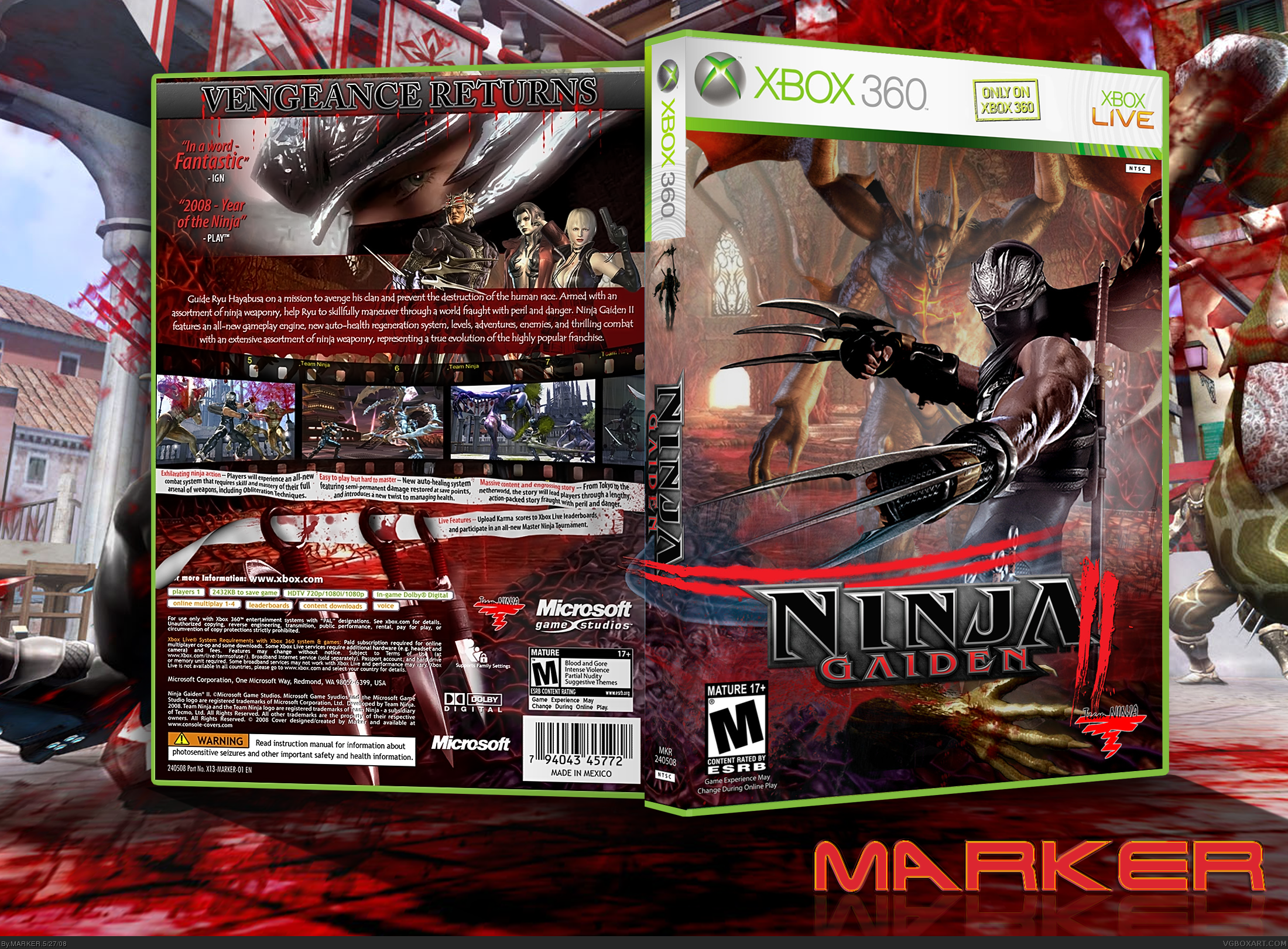 Ninja Gaiden 2 box cover