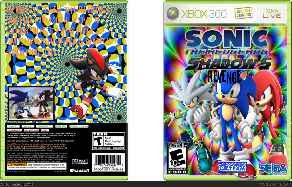 Sonic The Hedgehog: Shadow's Revenge box cover