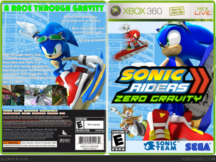 Sonic Riders Zero Gravity box art cover