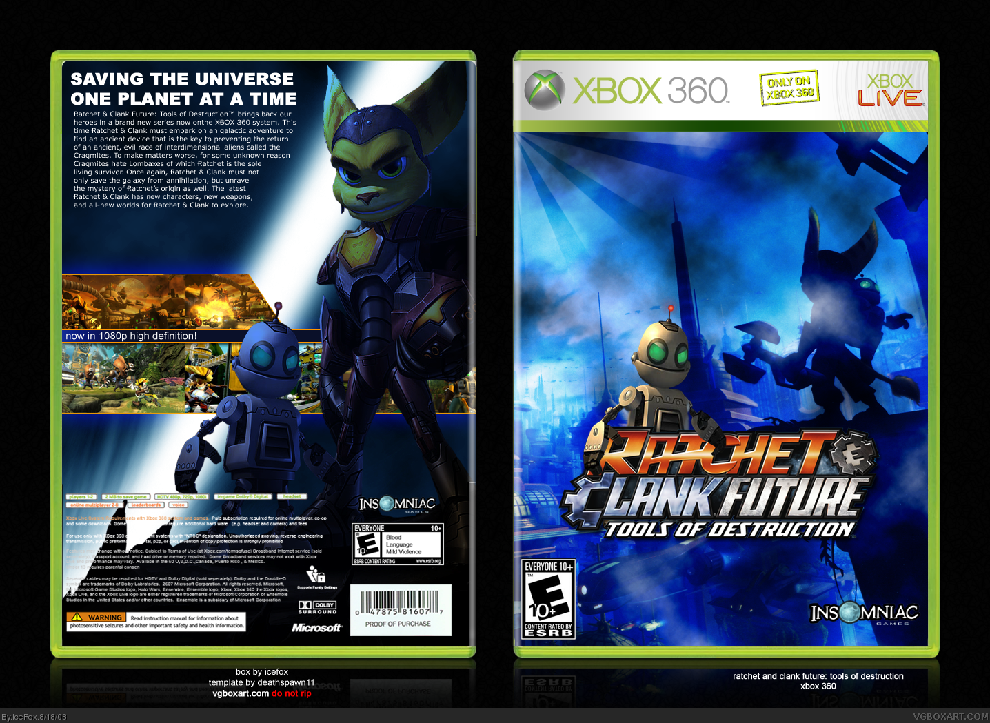Ratchet and Clank Future: Tools of Destruction box cover