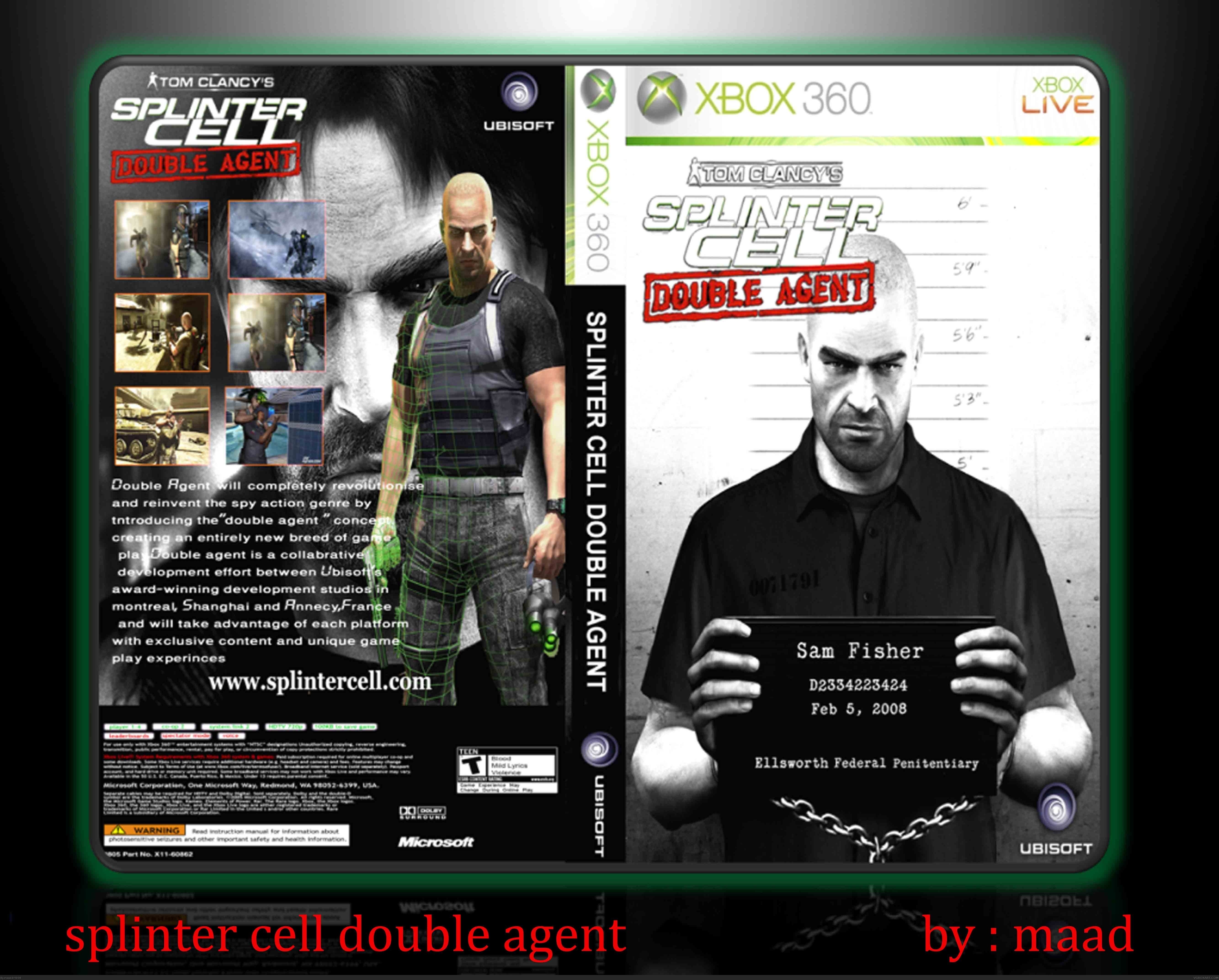 Viewing full size Tom Clancy's Splinter Cell: Double Agent box cover