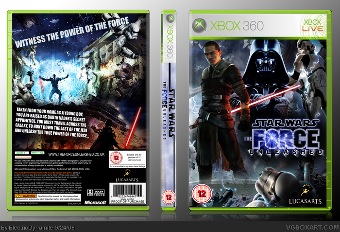 Combo Star Wars The Force Unleashed – Midia Digital Xbox 360