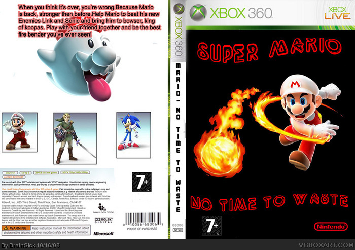 Super Mario-No time to waste box art cover