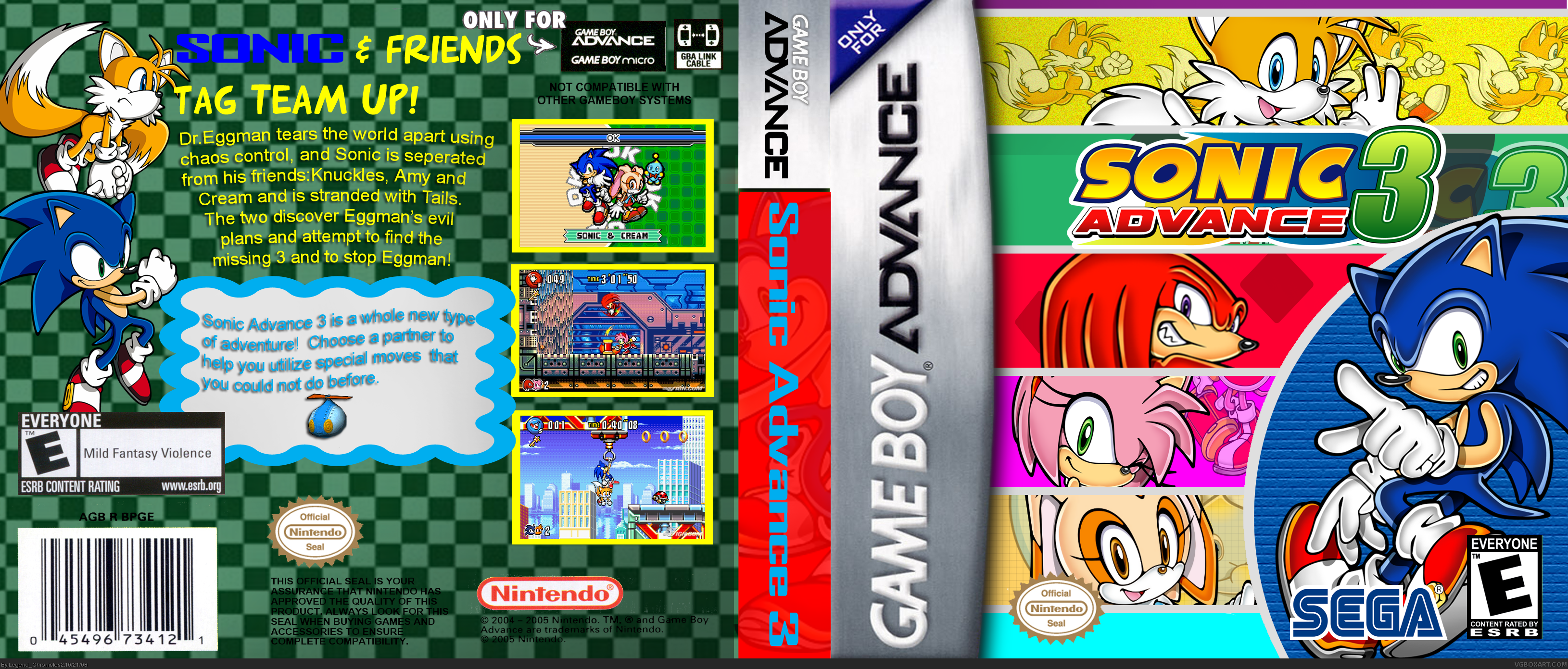 Sonic Advance 3 box cover