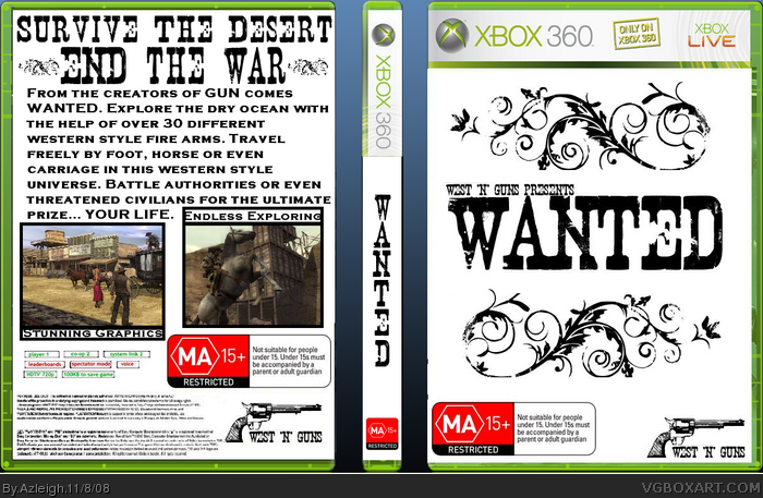 West 'N' Guns Presents: Wanted. box art cover