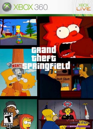 Grand Theft Springfield box cover