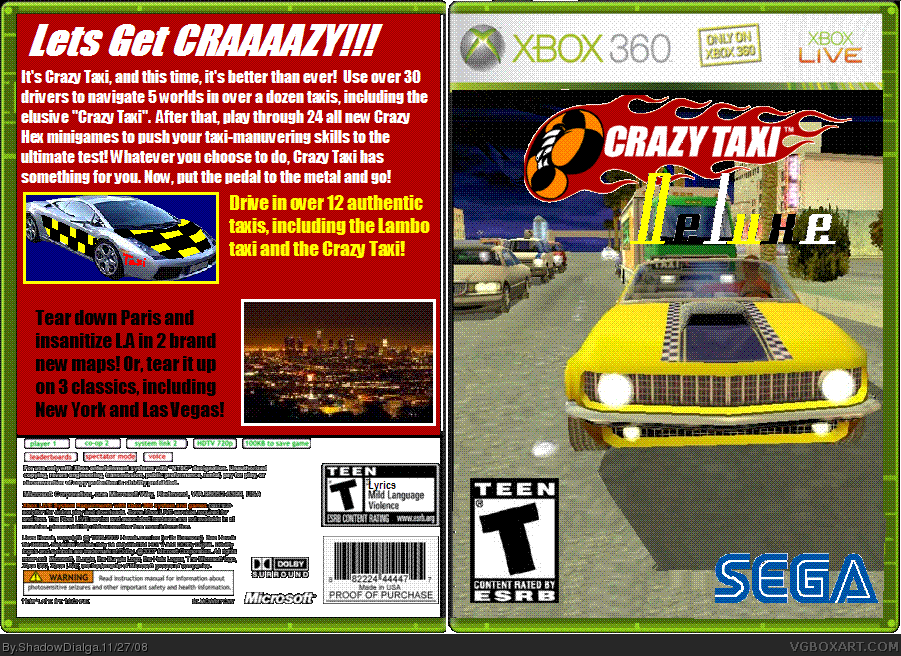 Crazy Taxi XBox 360 Review -  