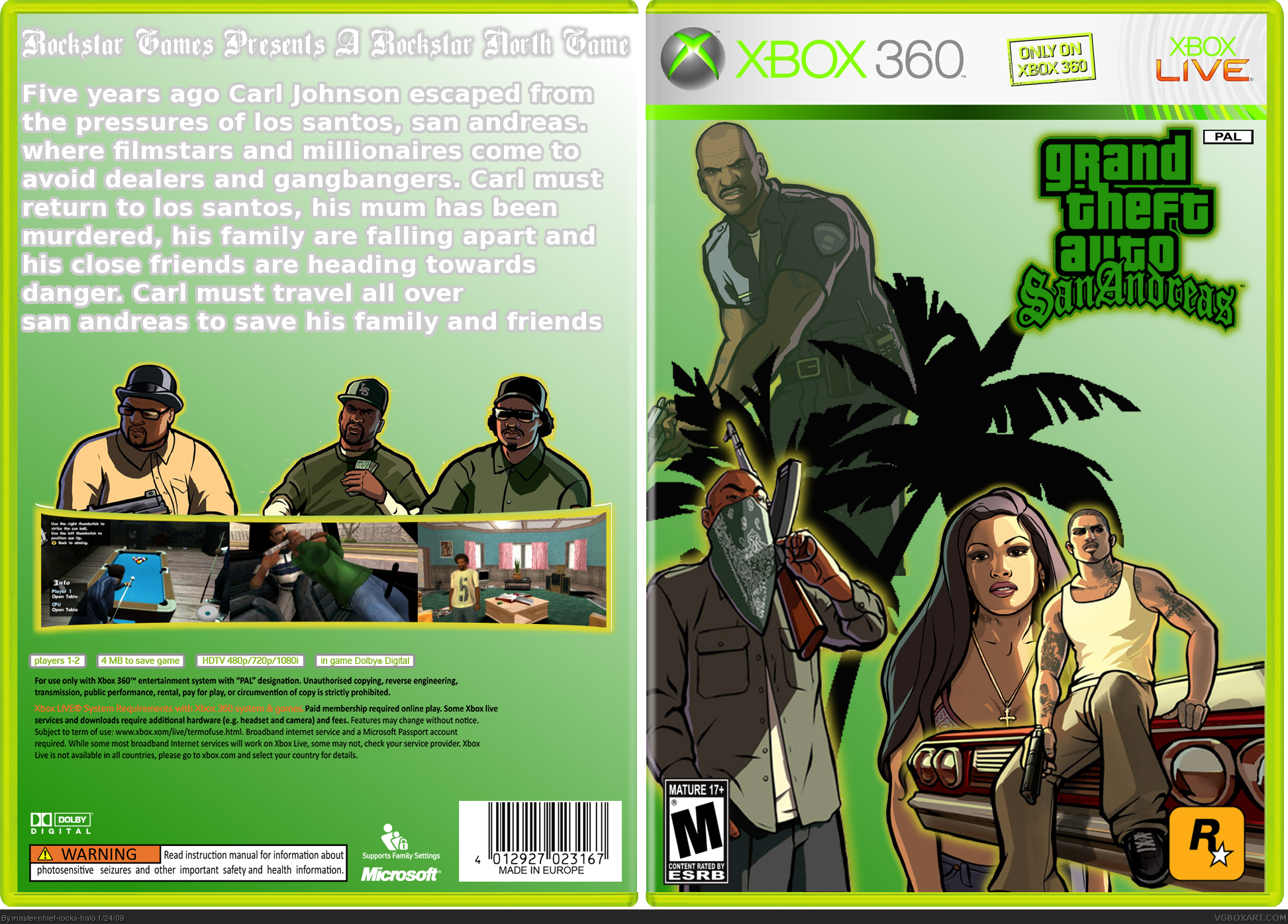 Viewing full size Grand Theft Auto: San Andreas box cover