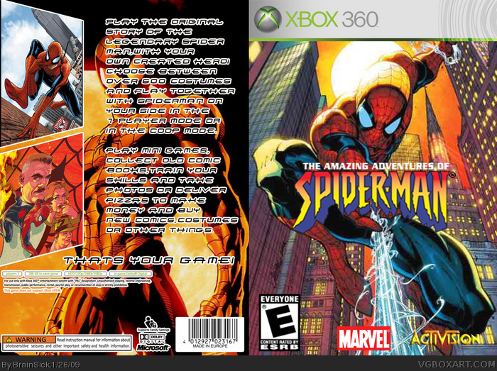 The Amazing Adventures of Spiderman box art cover