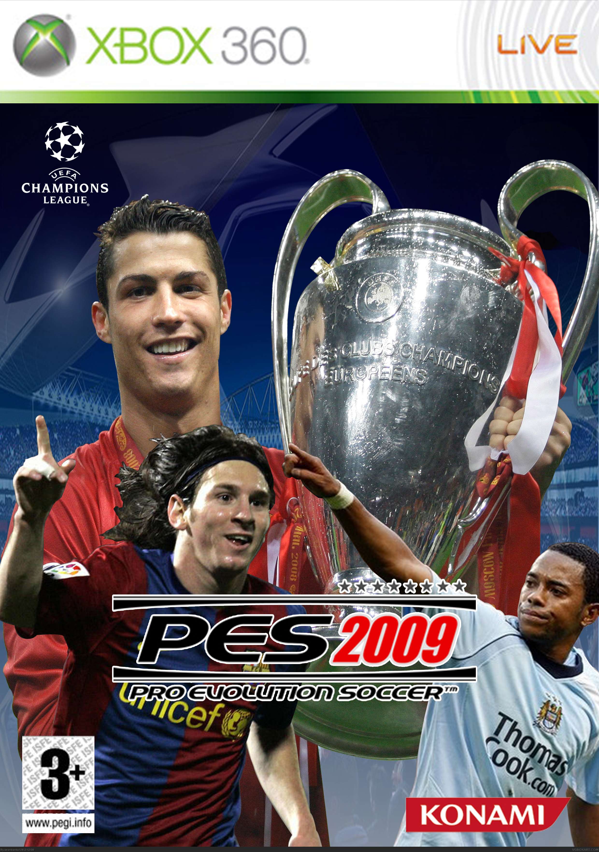 Pro evolution soccer 2009 box cover