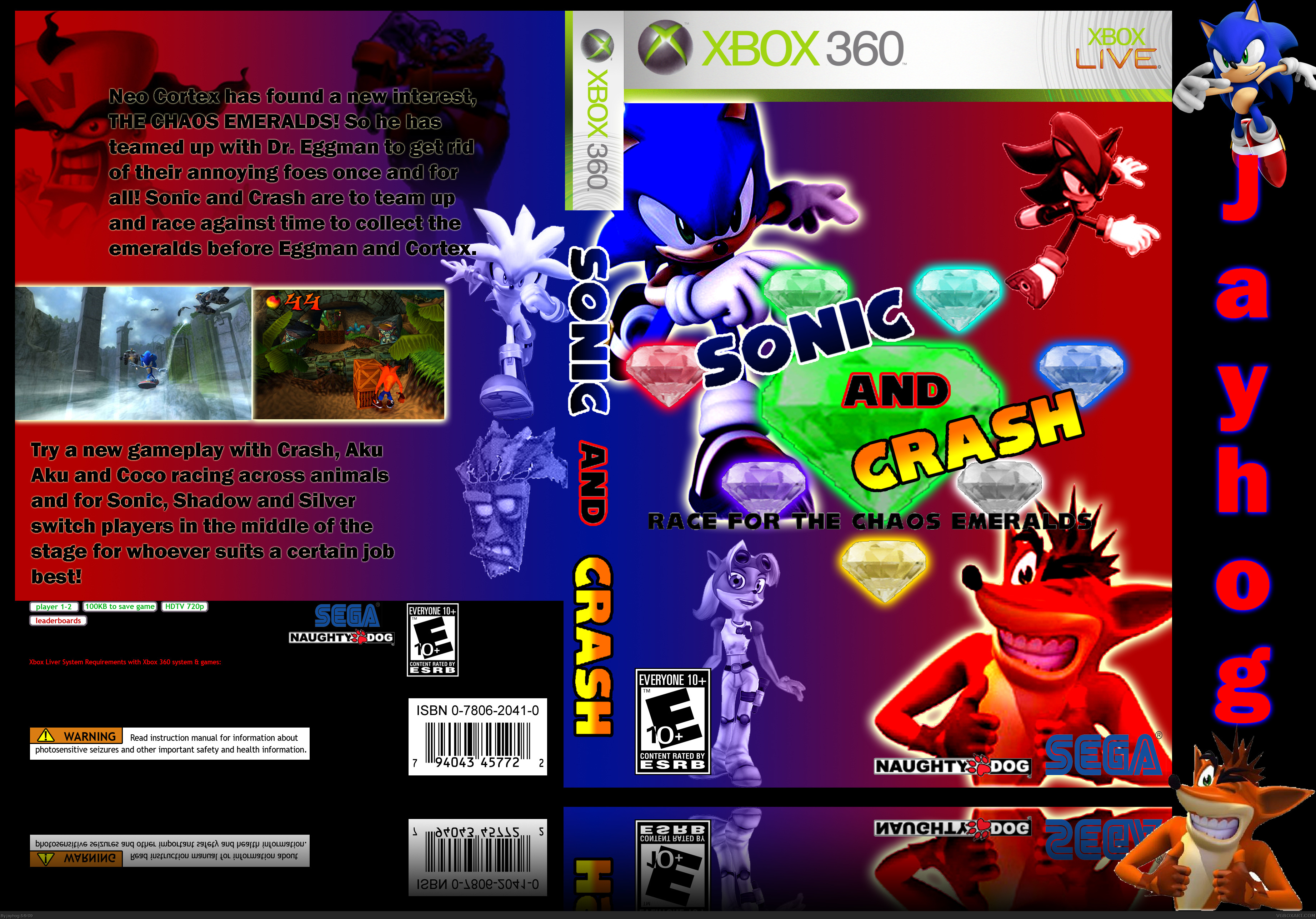 Sonic The Hedgehog & Crash Bandicoot box cover