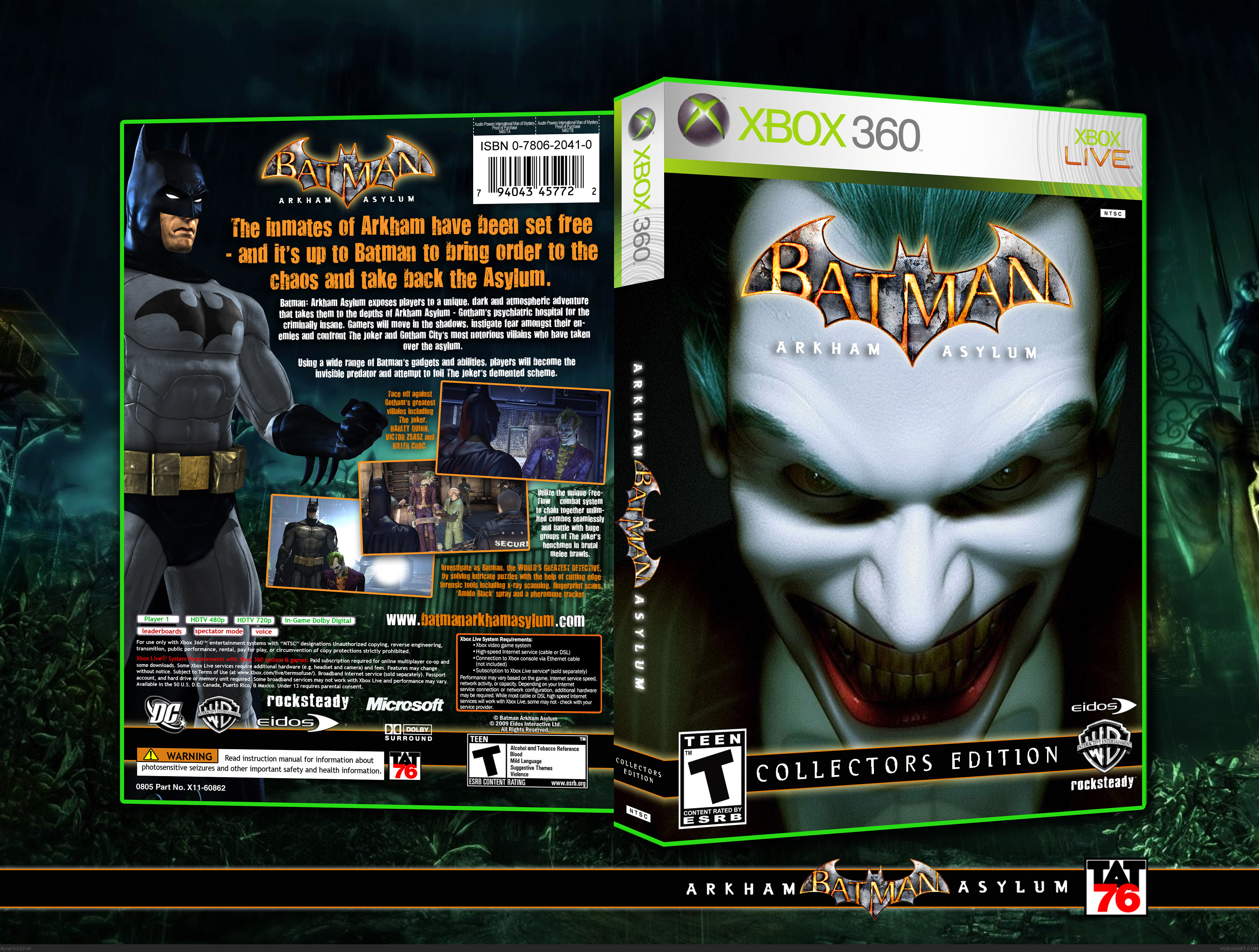 Batman Arkham Asylum Collectors Edition box cover