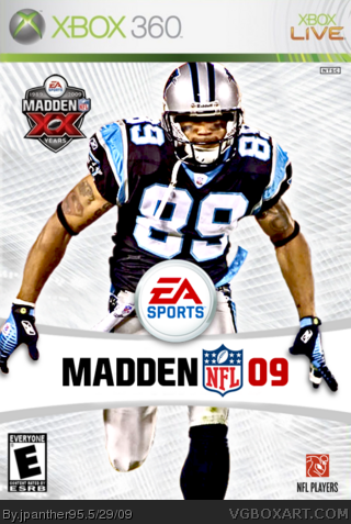 Madden NFL 09 Xbox 360 Box Art Cover by Ghettoshark