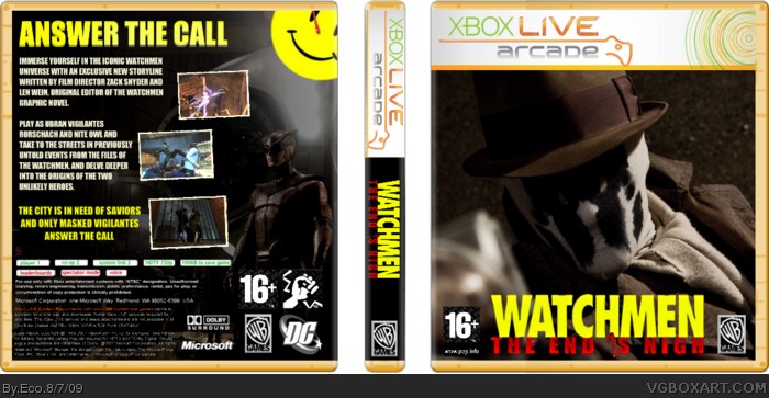 Indica George Eliot Almuerzo Watchmen: The End is Nigh Xbox 360 Box Art Cover by Eco