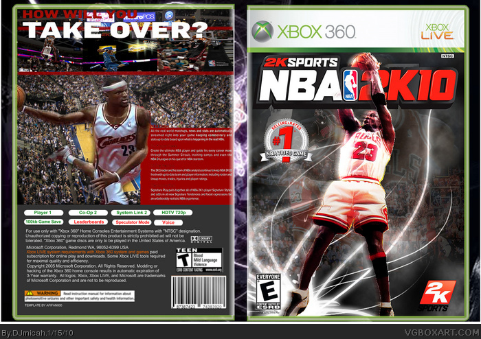 Nba 2k10 Xbox 360 Nba 2k10 box art cover