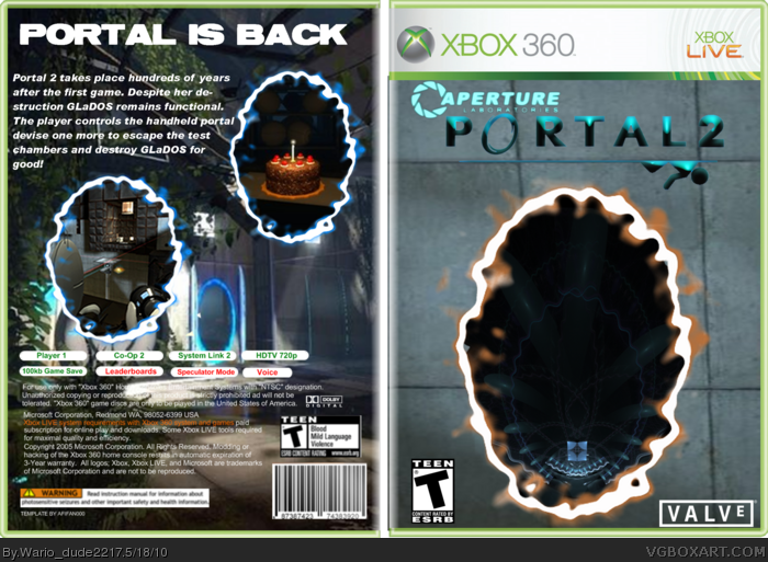 portal and portal 2 games for xbox 360