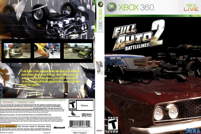 Full Auto 2  Battlelines box art cover