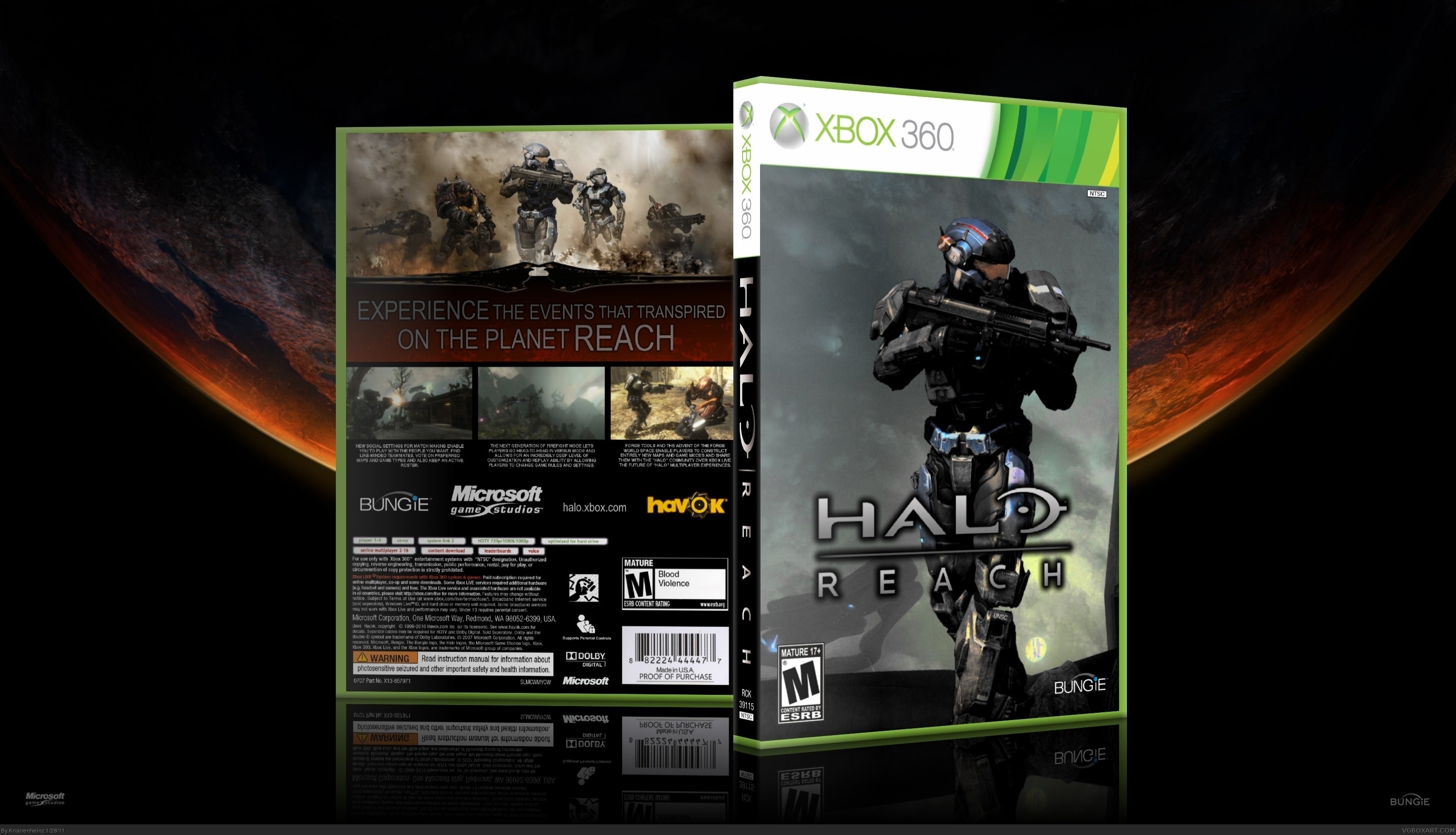 Halo Reach box cover