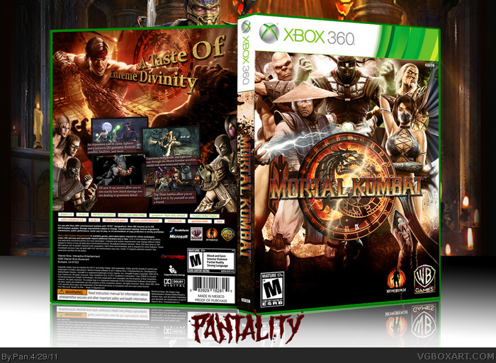 Mortal Kombat Xbox 360 Box Art Cover by Pan
