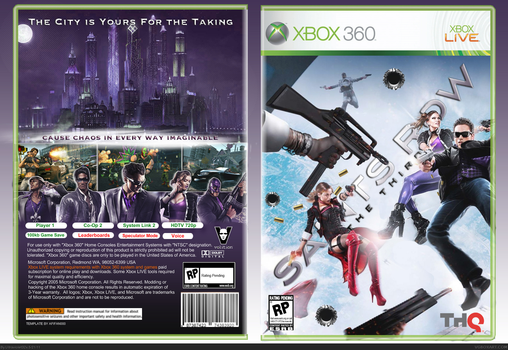 Saints Row: The Third (Microsoft Xbox 360, 2011) + Saints row 4 - Lot of 2  games 752919553176