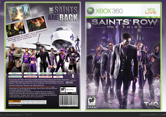 RARE! 2006 SAINTS ROW Xbox 360 Video Game = Official Promo Art
