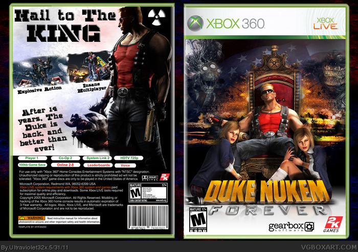 Duke Nukem Forever Xbox Box Art Cover By Ultraviolet X