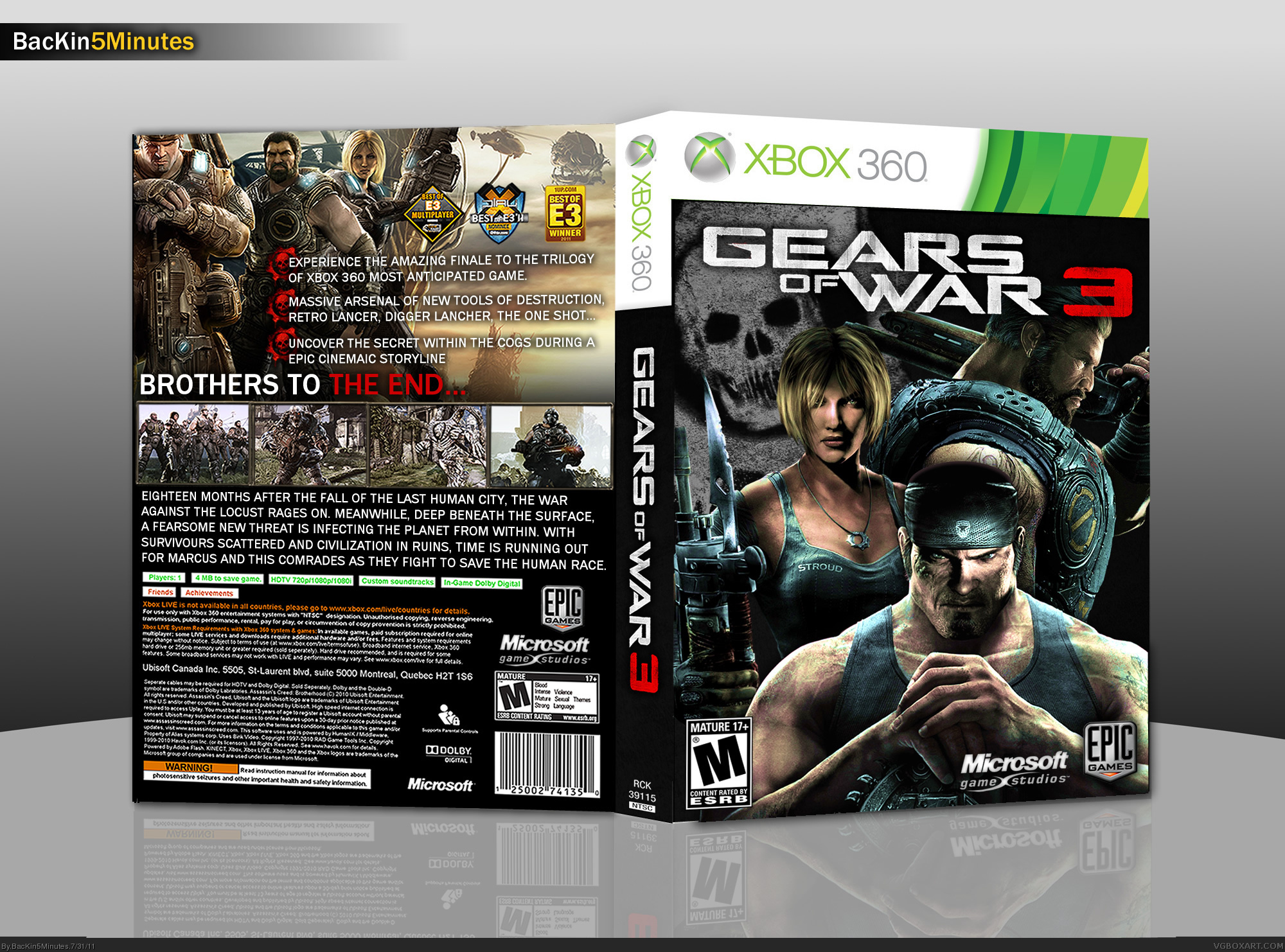Gears of War 3 box cover