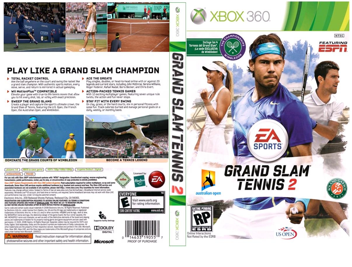 Grand Slam Tennis 2 box cover