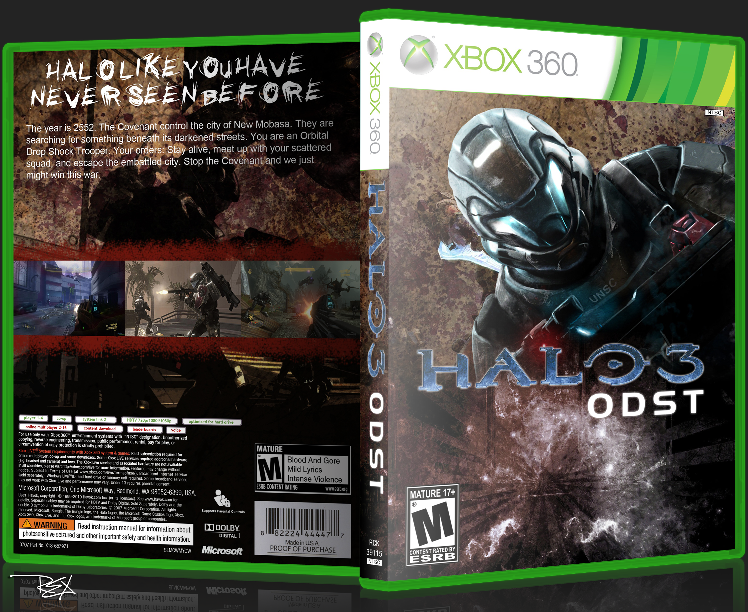 Halo 3 ODST box cover