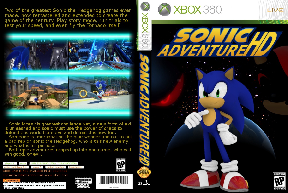 Sonic Adventure HD box cover