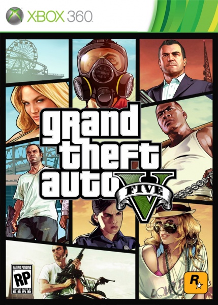 Grand Theft Auto V Xbox 360 Box Art Cover by realph