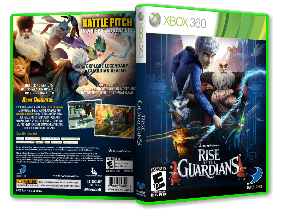 Rise of the Guardians box cover