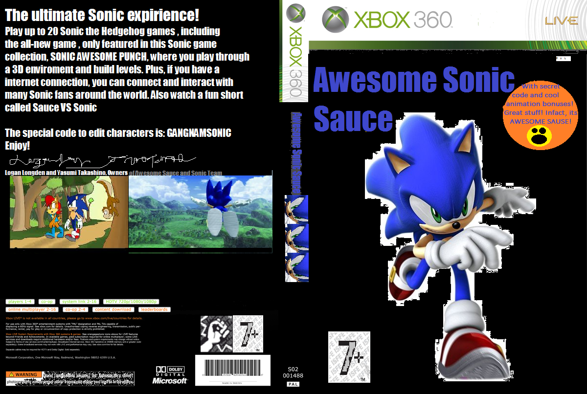 Awesome Sonic Sauce box cover