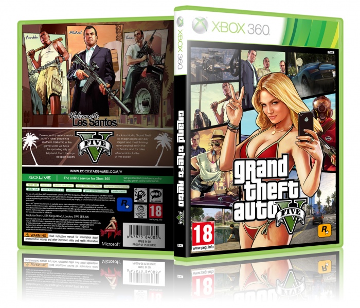 Grand Theft Auto V Xbox 360 Box Art Cover by langerz