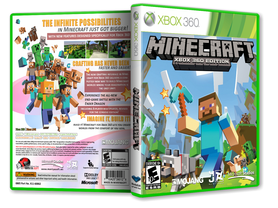 Minecraft Xbox 360 Box Art Cover By Payam Mazkouri