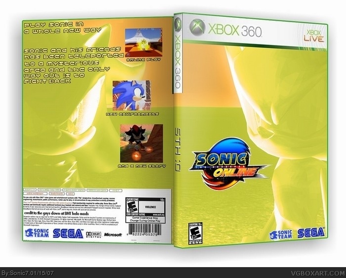 Sonic The Hedgehog Online box art cover