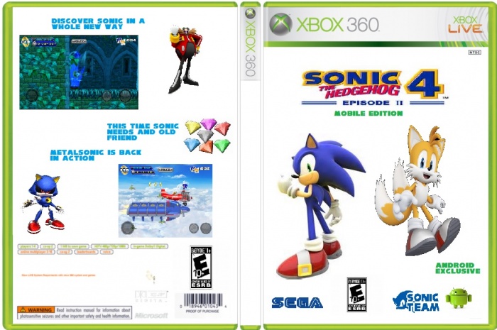 Sonic the hedgehog 4 ll mobile edition HD box art cover