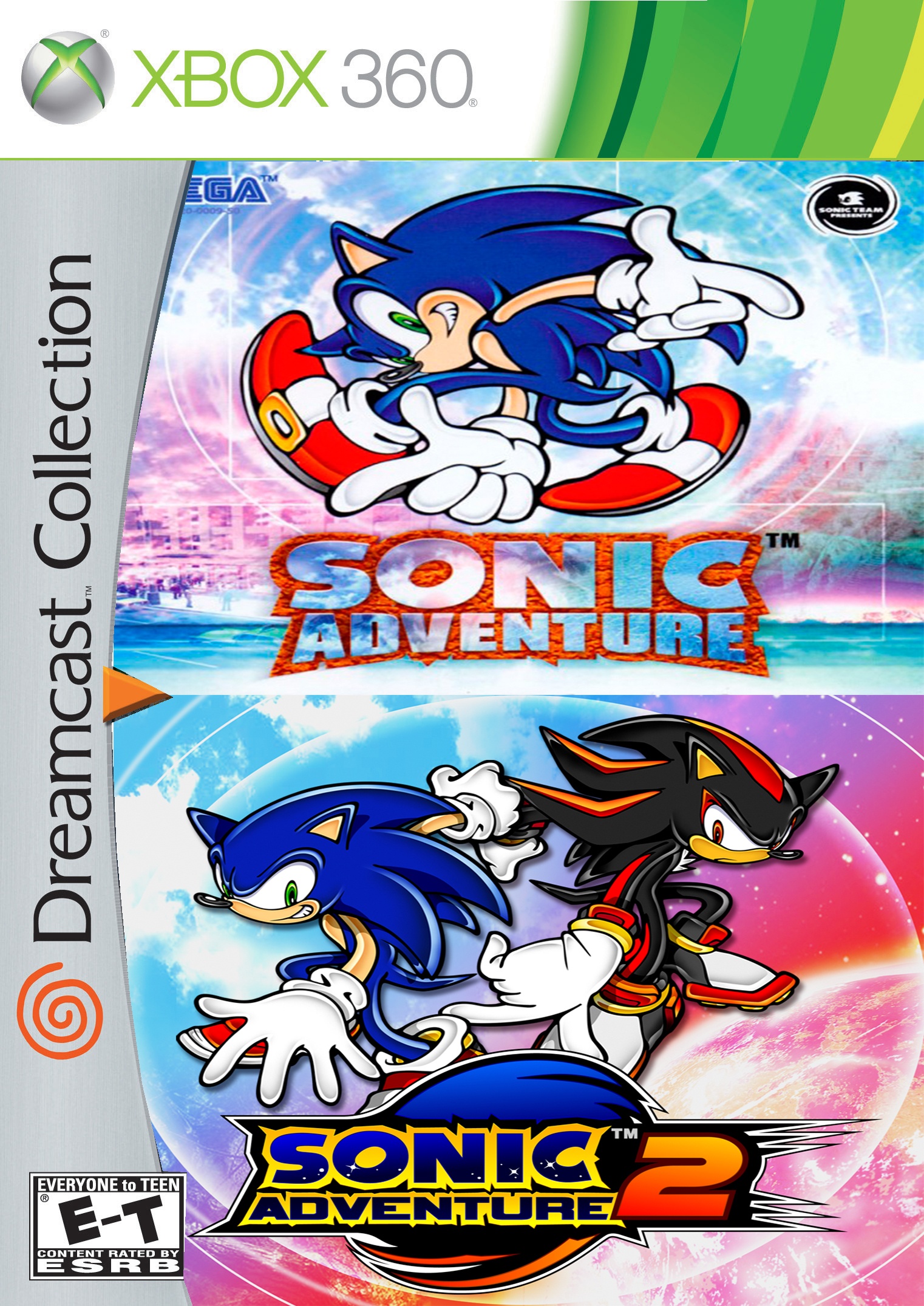 Sonic Adventure Collection Xbox 360 box cover