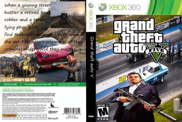 Grand Theft Auto 5 Xbox 360 Box Art Cover By Goldfishtiger