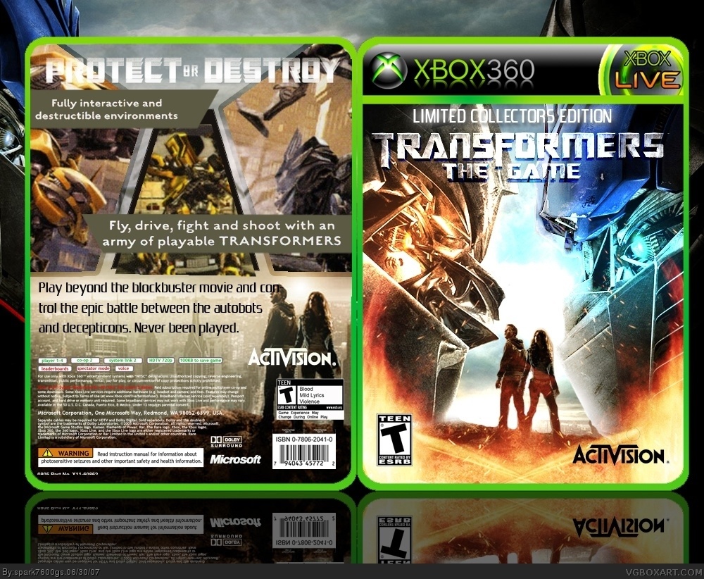 Transformers box cover