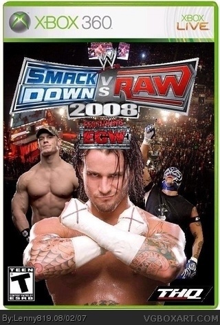 Xbox 360 » WWE SmackDown! vs. RAW 2008 Box Cover