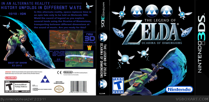 The Legend of Zelda: Ocarina of Dimensions box art cover