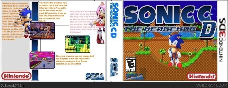 Sonic the hedgehog CD box cover