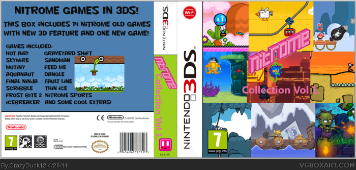 Nitrome Collection Vol 1. Nintendo 3DS Box Art Cover by CrazyDuck12