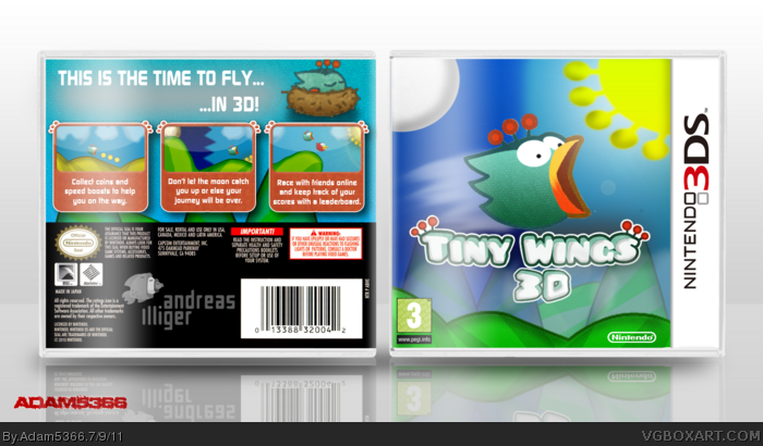 Tiny Wings 3D box art cover