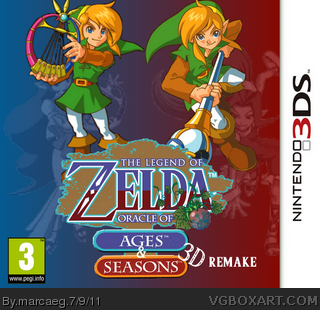 The Legend of Zelda : Oracle of Ages & Seasons 3D box cover